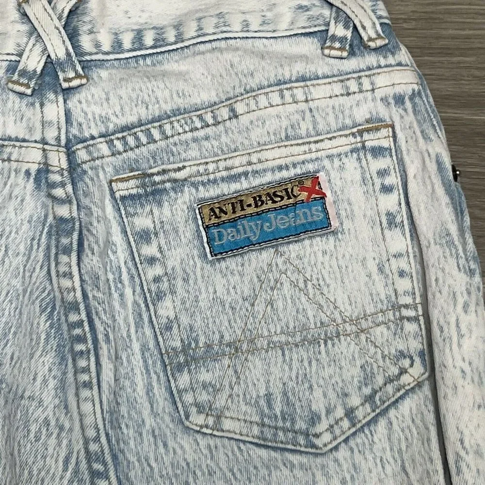 Anti‎ Basicx Jeans Womens 28x28 High Rise Vintage Y2K Embroidered Western Faded